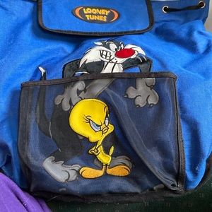 Looney Tunes Back Pack NWOT. 14” deep and 16” wide